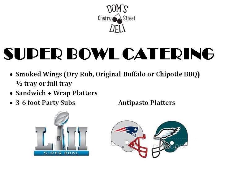Dom's Cherry Street Deli - Tinton Falls, NJ menu_pic