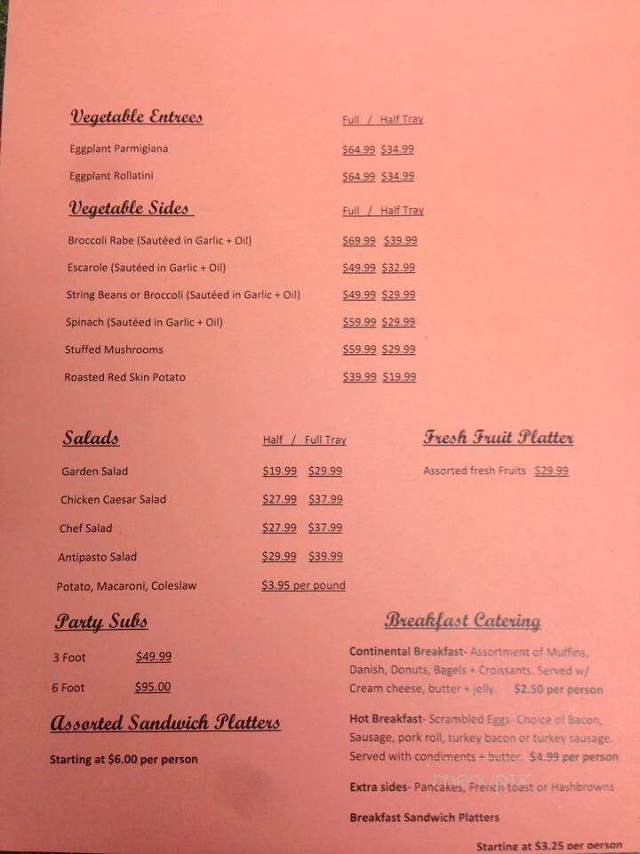 Dom's Cherry Street Deli - Tinton Falls, NJ menu_pic
