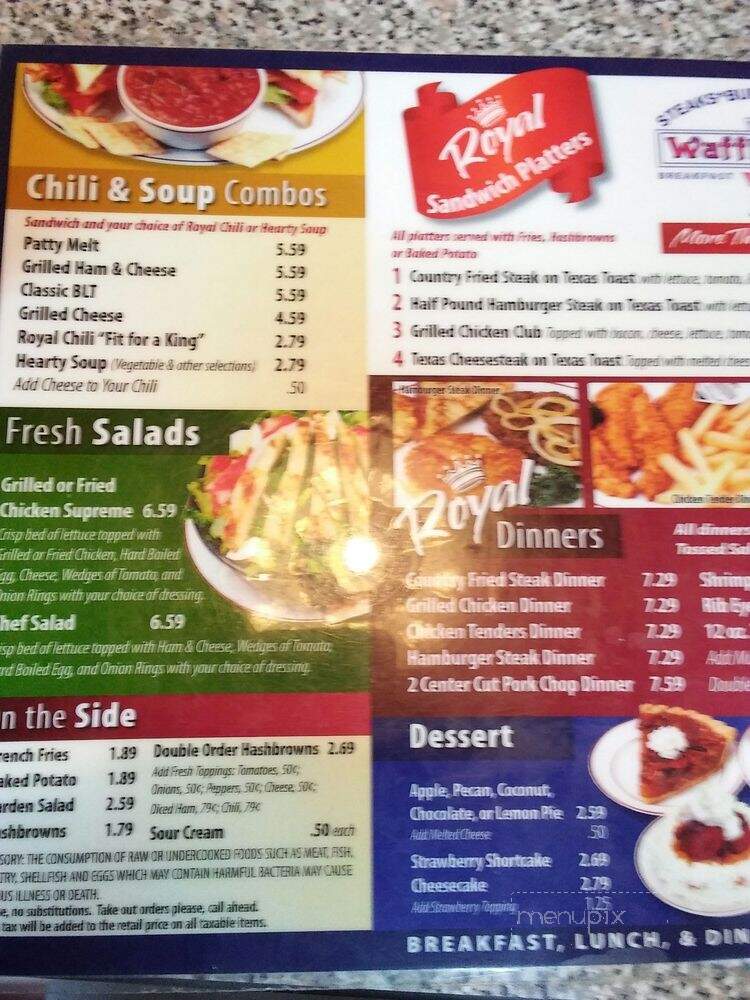 Royal Waffle King - Murphy, NC menu_pic