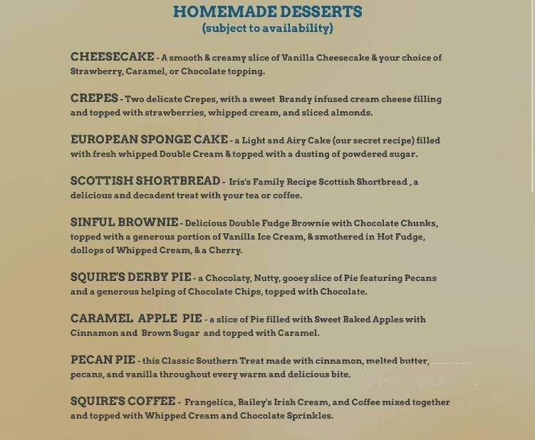 Country Squire - Warsaw, NC menu_pic