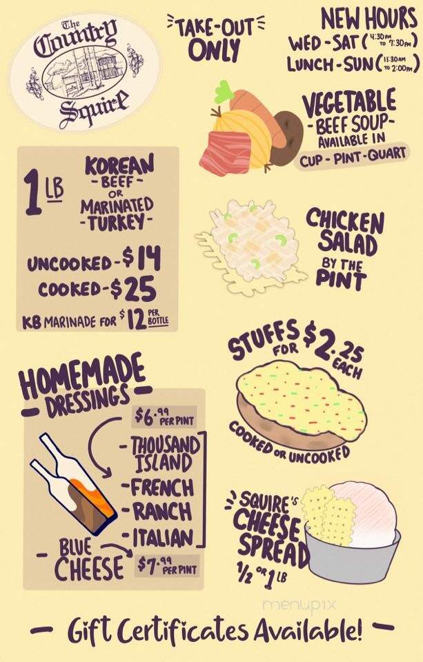 Country Squire - Warsaw, NC menu_pic