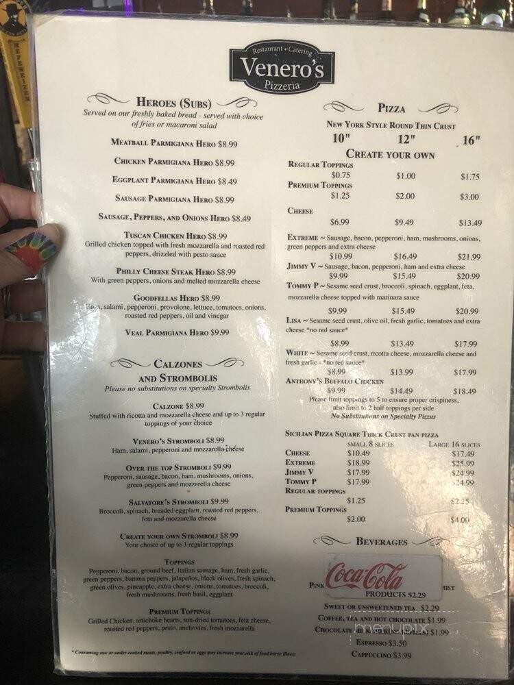 Venero's Pizzeria - Clayton, NC menu_pic