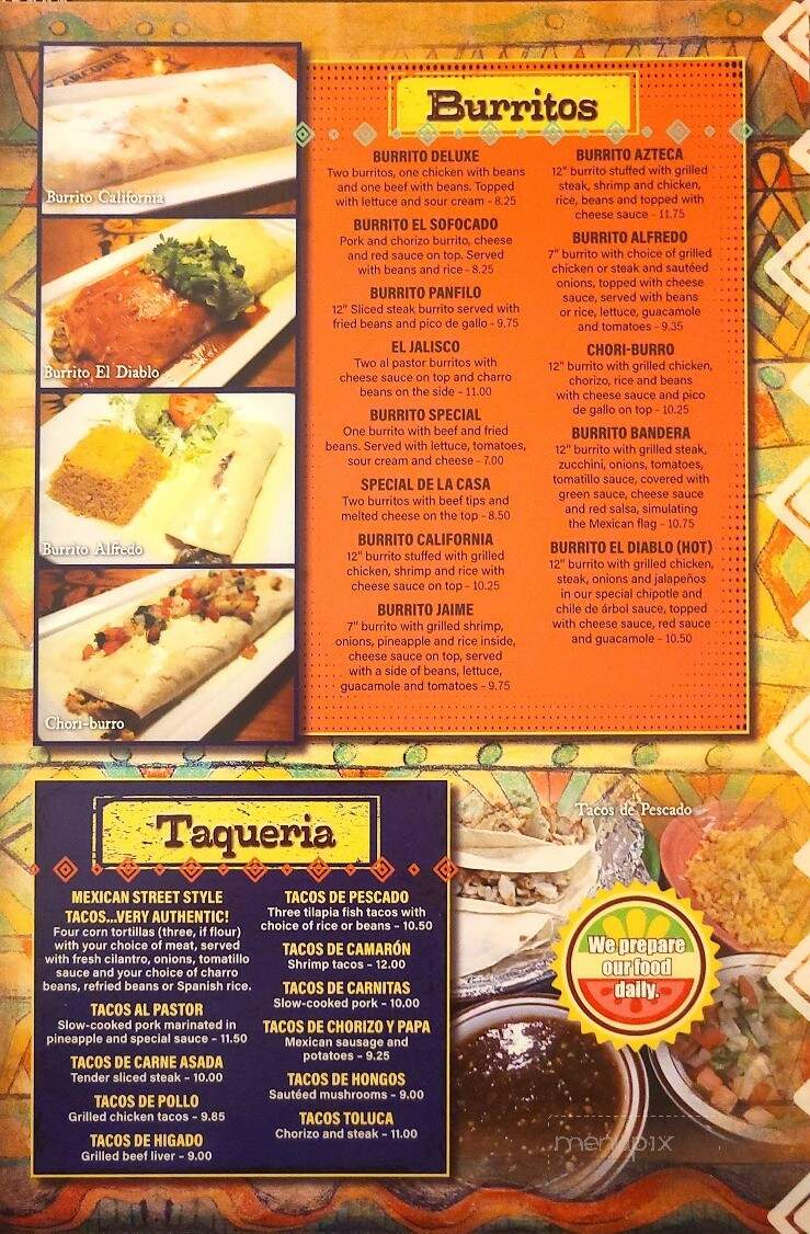 Los Arcoiris Mexican Restaurant - Boone, NC menu_pic