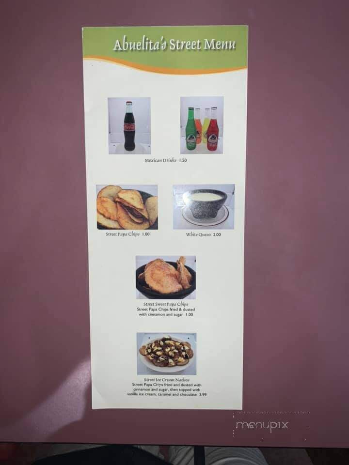 Abuelita's Mexican Restaurant - Sulphur, OK menu_pic