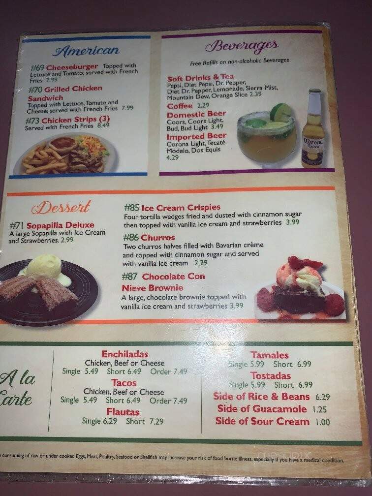 Abuelita's Mexican Restaurant - Sulphur, OK menu_pic