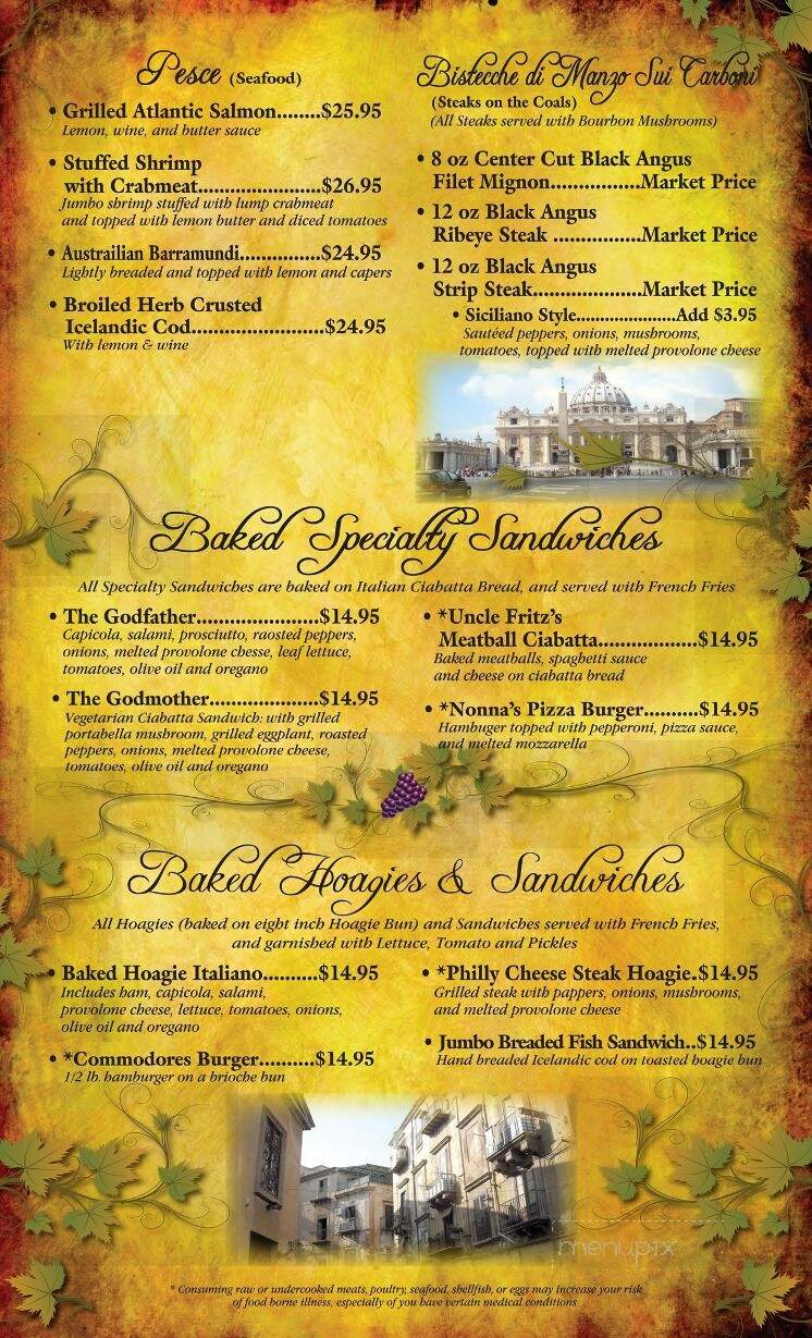 Caporella's Italian Ristorante - Uniontown, PA menu_pic