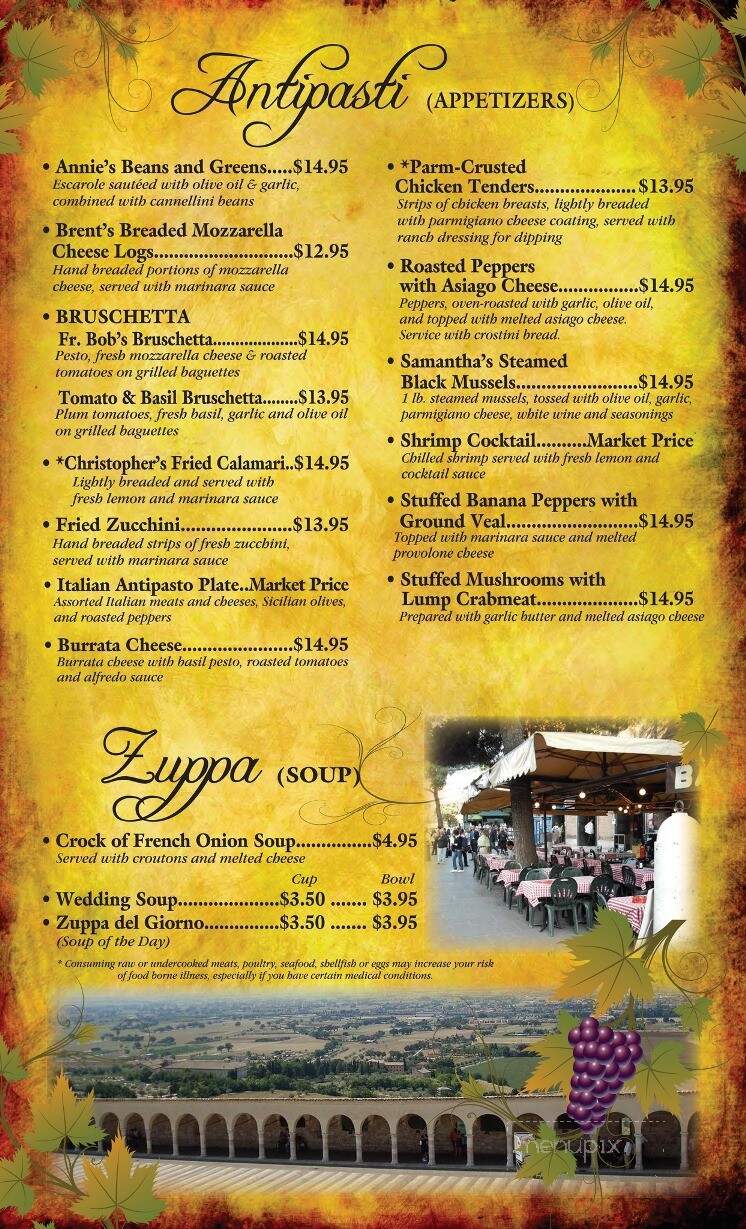 Caporella's Italian Ristorante - Uniontown, PA menu_pic