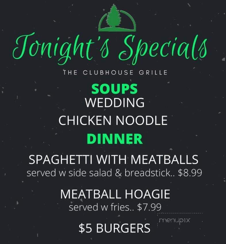 Club House Grille - Belle Vernon, PA menu_pic