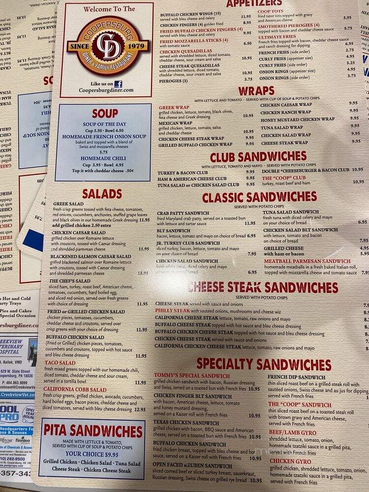 Coopersburg Diner - Coopersburg, PA menu_pic