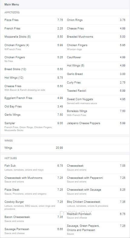 Two Cousin's Pizza & Restaurant - Camp Hill, PA menu_pic