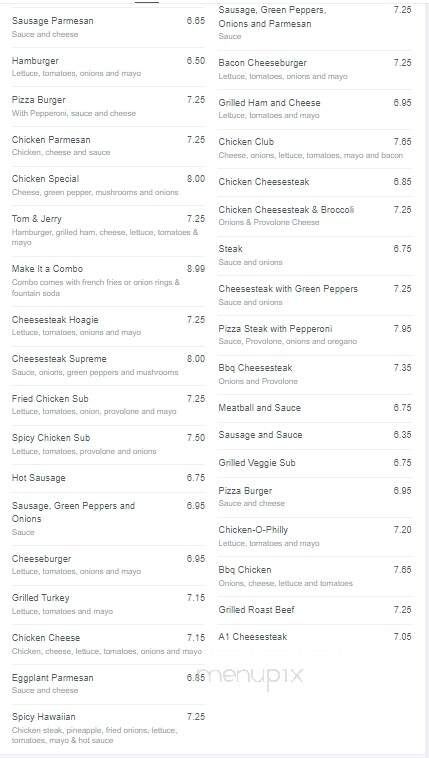 Two Cousin's Pizza & Restaurant - Camp Hill, PA menu_pic