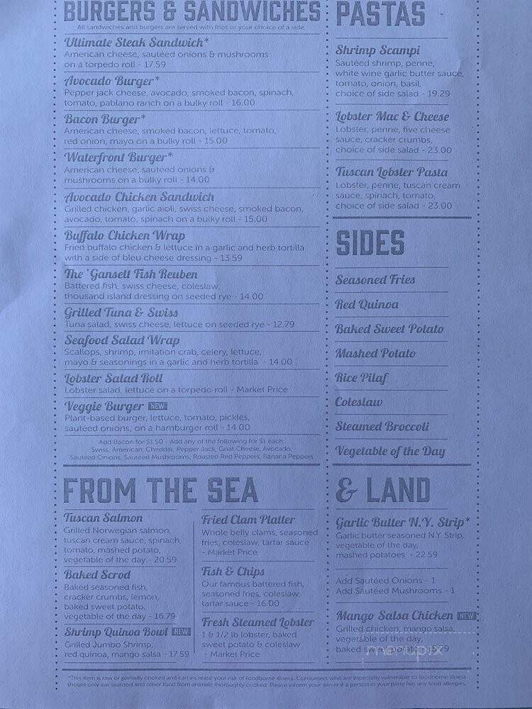 Chelos Waterfront Bar & Grille - Warwick, RI menu_pic