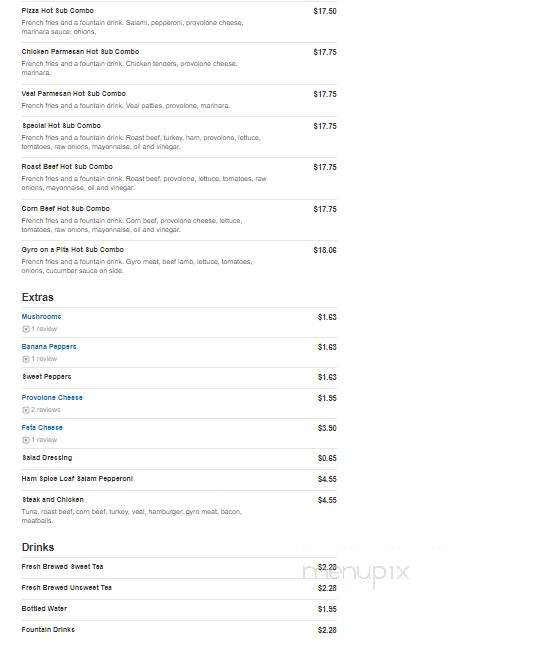 Mr Submarine - Richmond, VA menu_pic