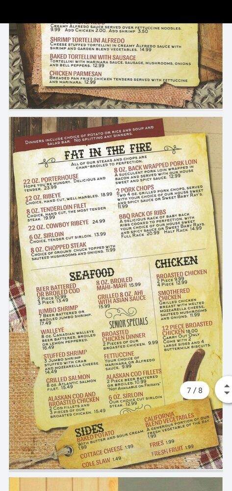 Hitching Post - Portage, WI menu_pic