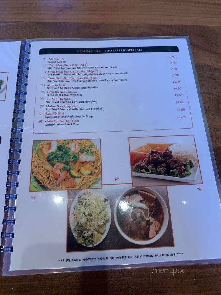 Pho1 Noodle House - Vallejo, CA menu_pic
