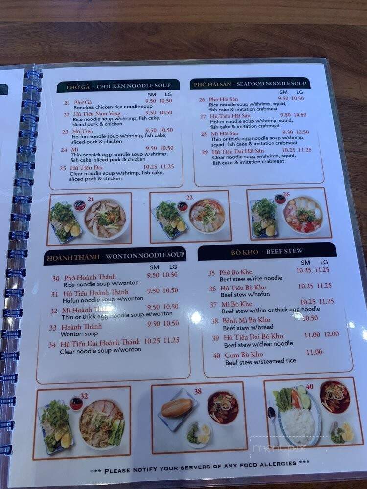 Pho1 Noodle House - Vallejo, CA menu_pic