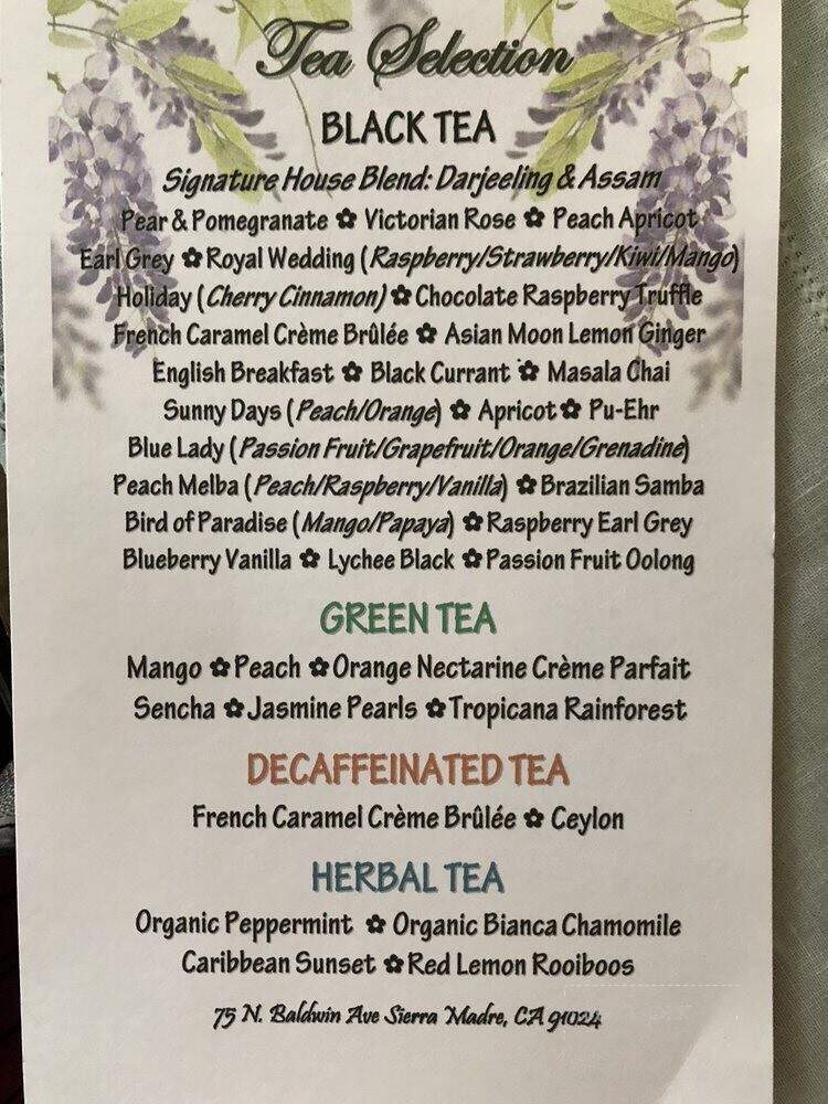 Four Seasons Tea Room - Sierra Madre, CA