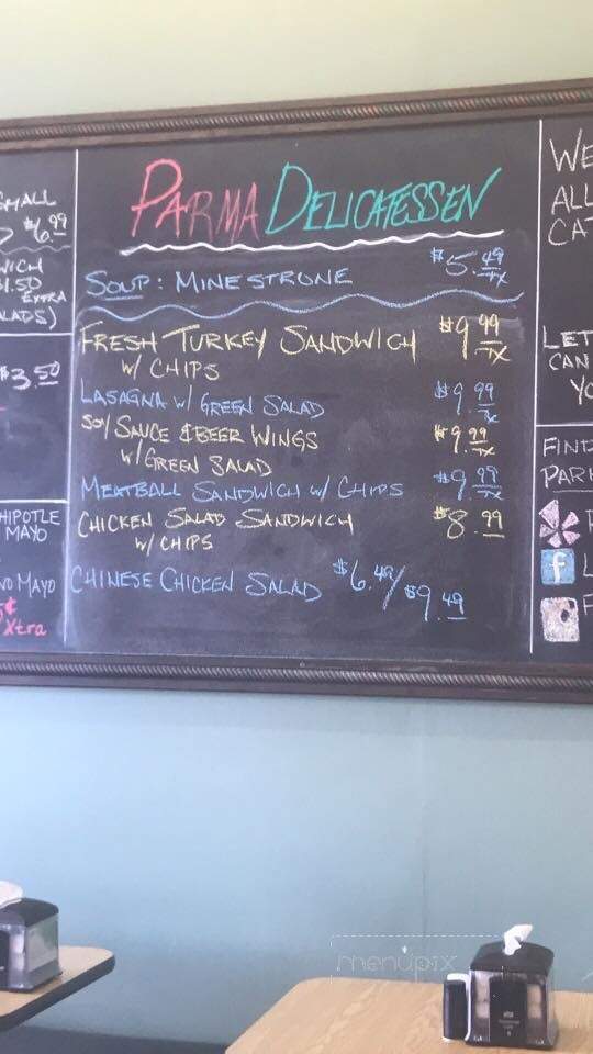 Parma Delicatessen - Concord, CA menu_pic