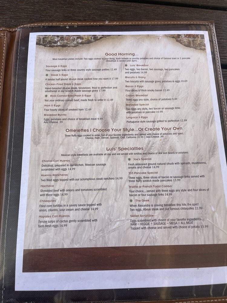 Don Luis Mexican Restaurant - Stockton, CA menu_pic