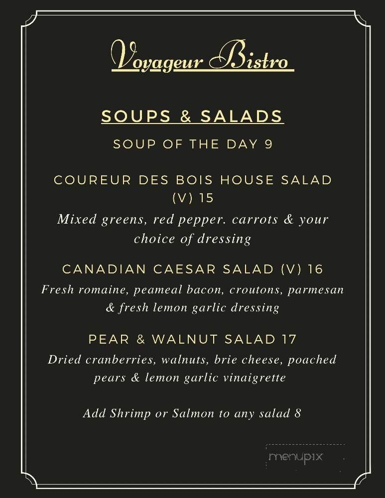 Voyageur Bistro - Sun Peaks, BC menu_pic