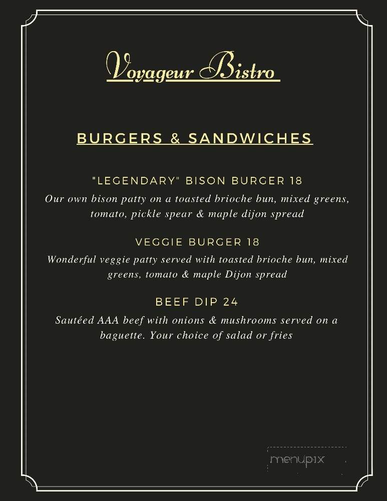 Voyageur Bistro - Sun Peaks, BC menu_pic