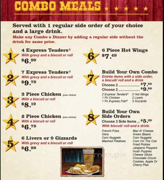 Online Menu of Chicken Express, Livingston, TX