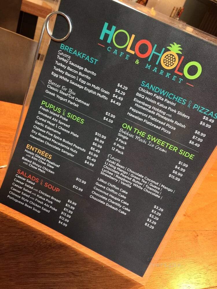 Holoholo Cafe And Market - Honolulu, HI menu_pic