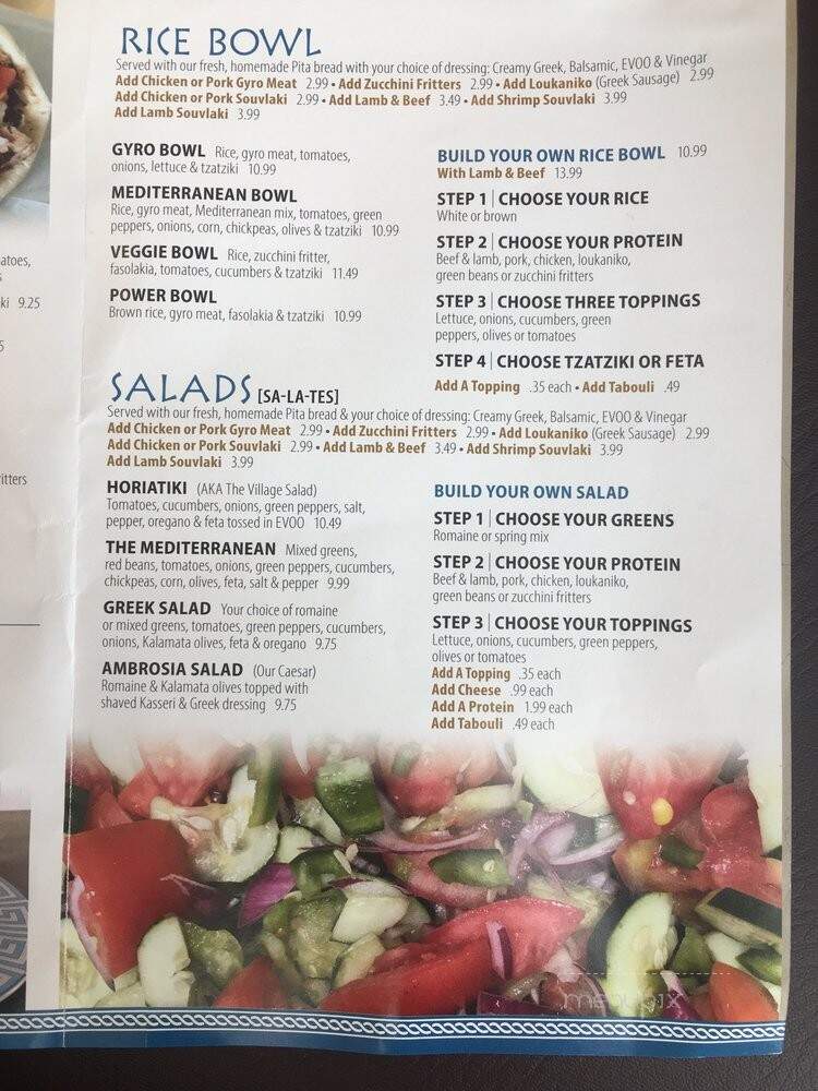 Andiamo Restaurant + Bar - Chelmsford, MA menu_pic