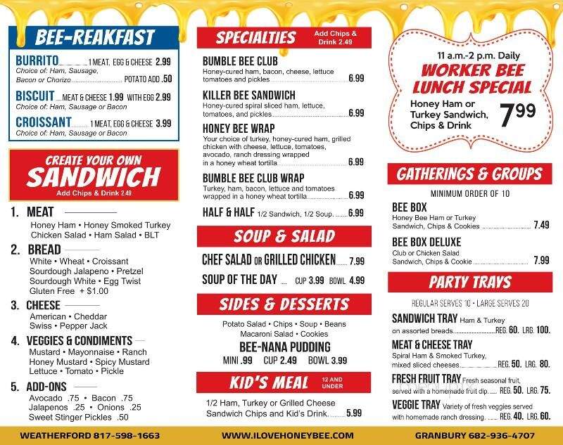 Honey Bee Ham - Granbury, TX menu_pic