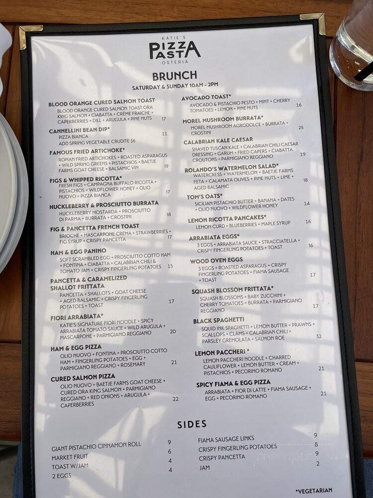 Katie's Pizza & Pasta Osteria - Town and Country, MO menu_pic