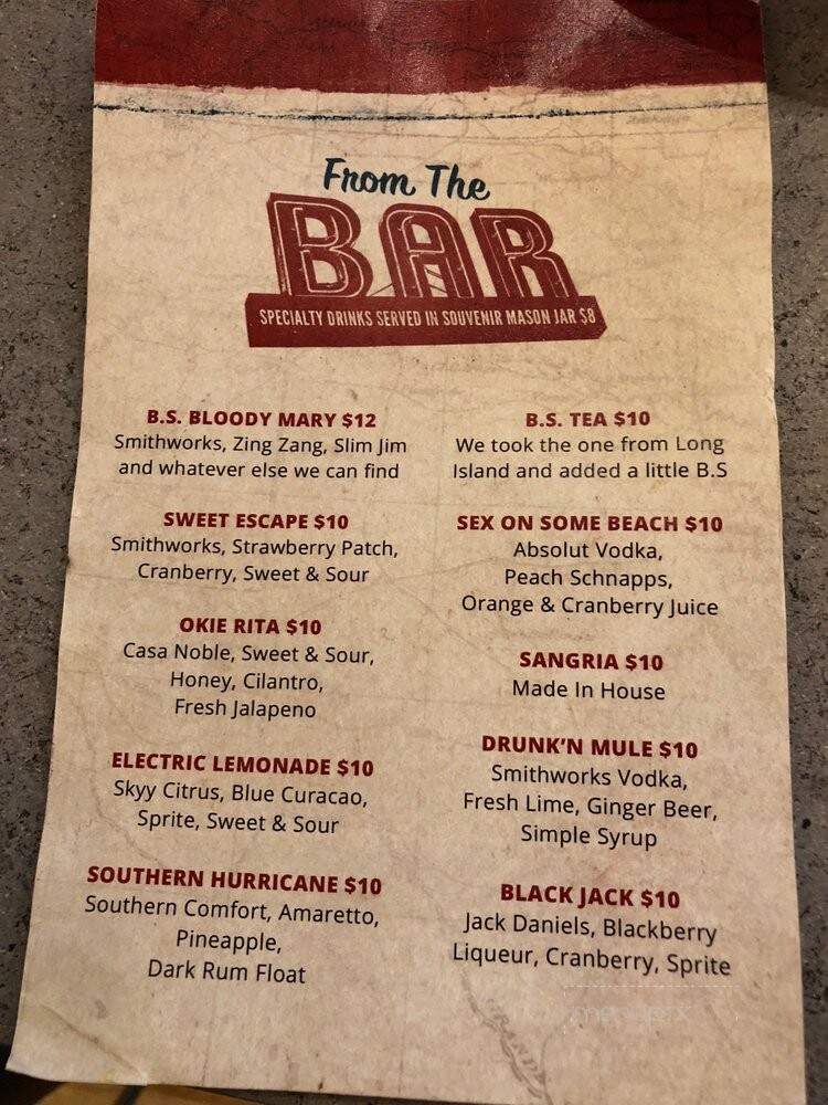Ole Red - Tishomingo, OK menu_pic