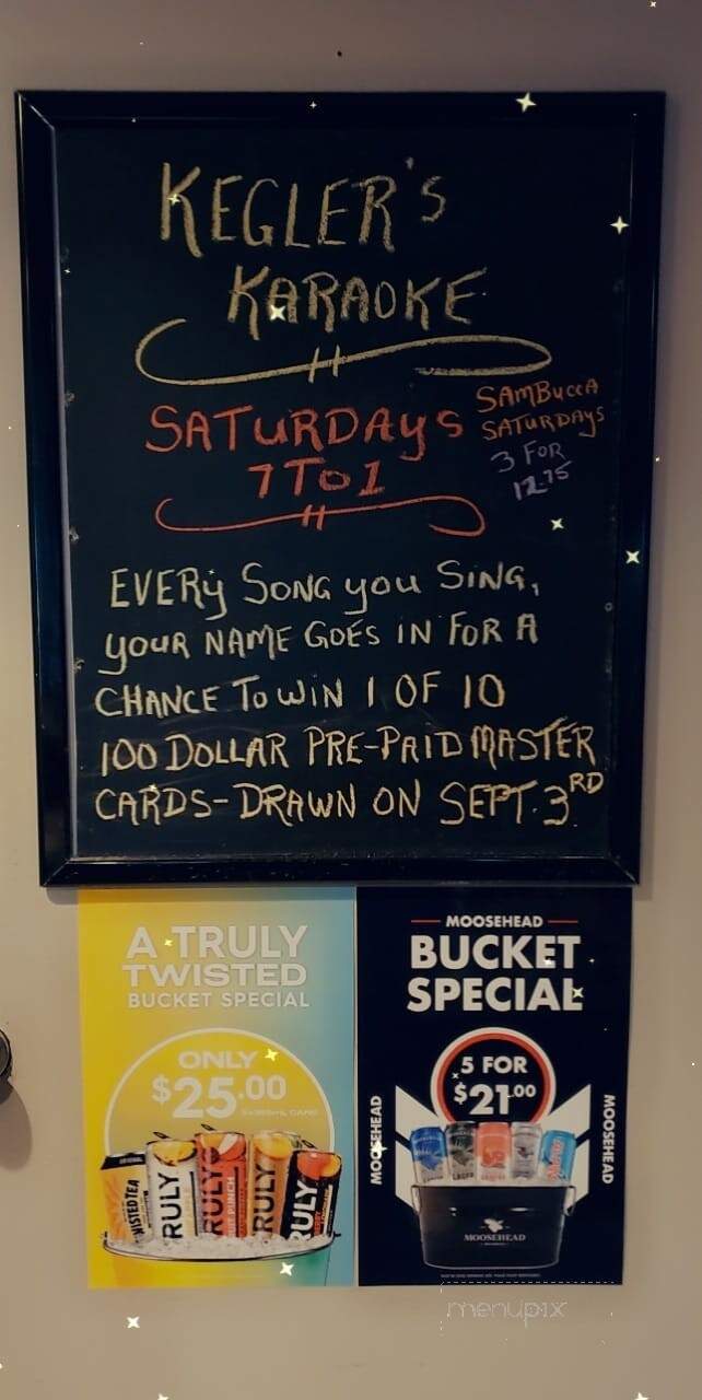 Kegler's Bar - Moncton, NB menu_pic