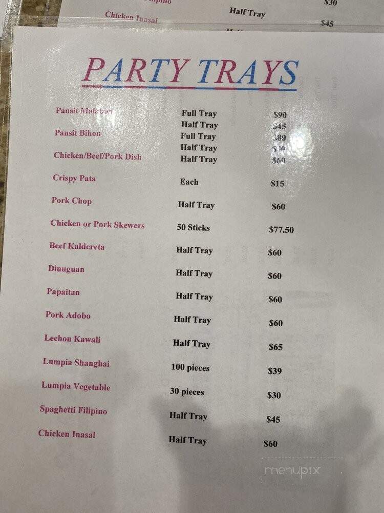 Manila BBQ - Henderson, NV menu_pic