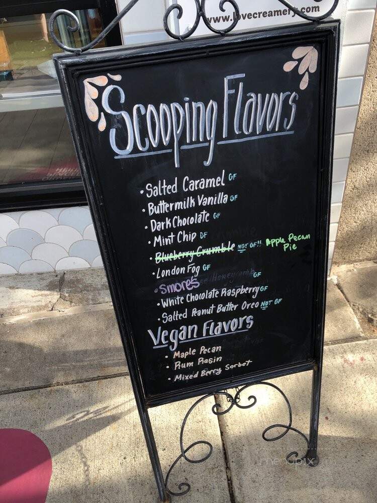 Love Creamery - Duluth, MN menu_pic