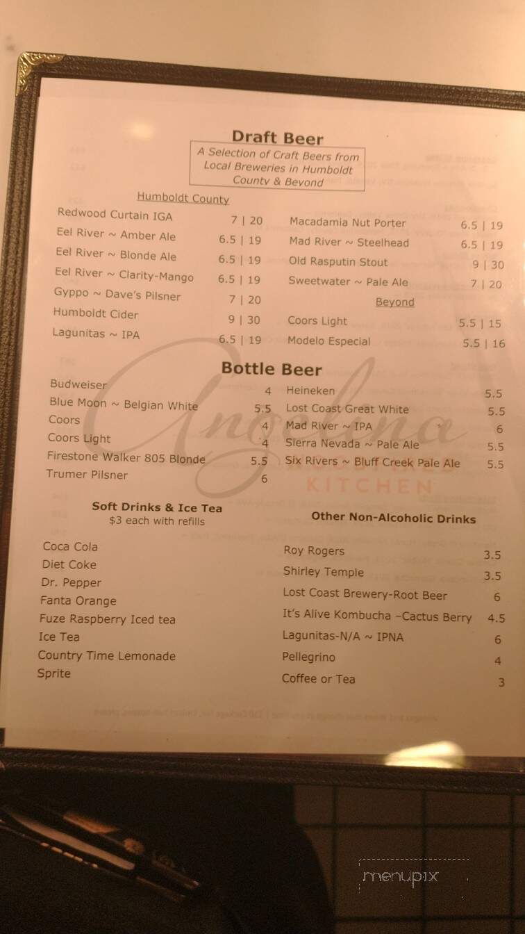 Angelina Woodfired Kitchen - Fortuna, CA menu_pic