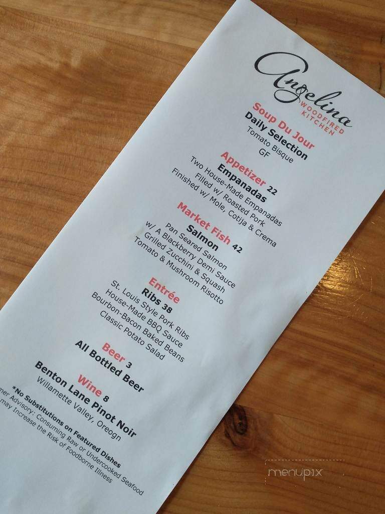 Angelina Woodfired Kitchen - Fortuna, CA menu_pic