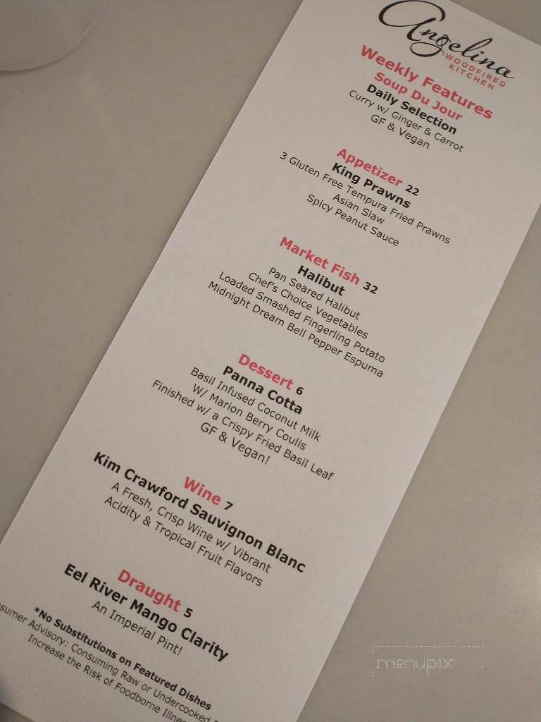 Angelina Woodfired Kitchen - Fortuna, CA menu_pic
