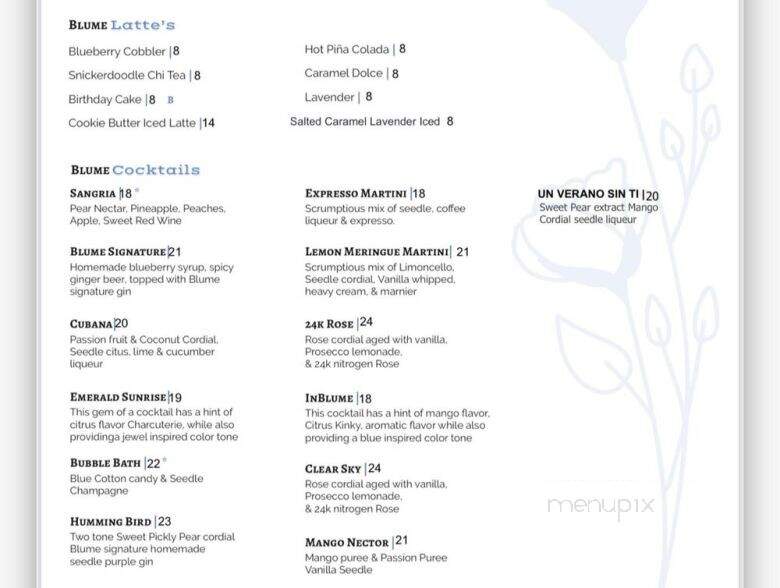 Blume - Wilmington, DE menu_pic
