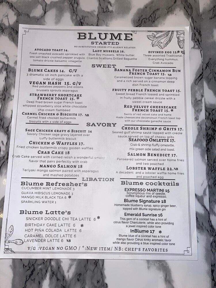 Blume - Wilmington, DE menu_pic