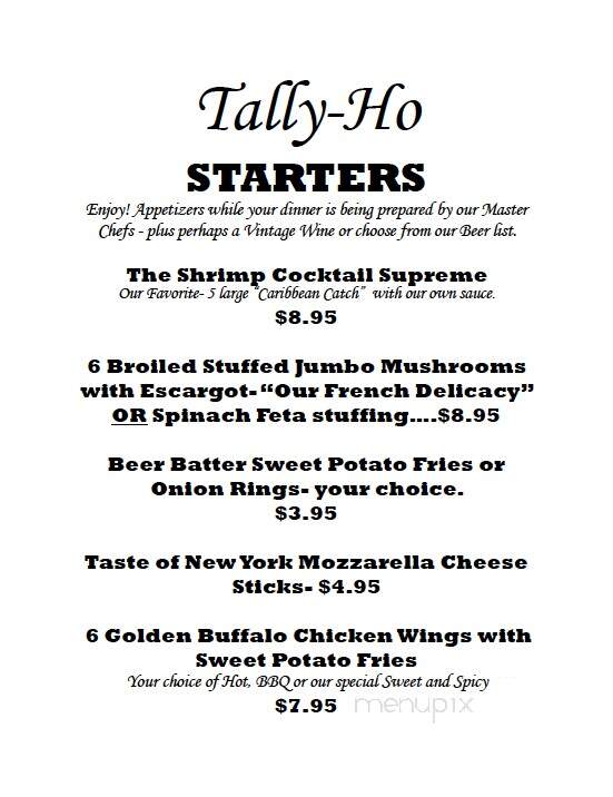 Tally Ho Restaurant - Chautauqua, NY