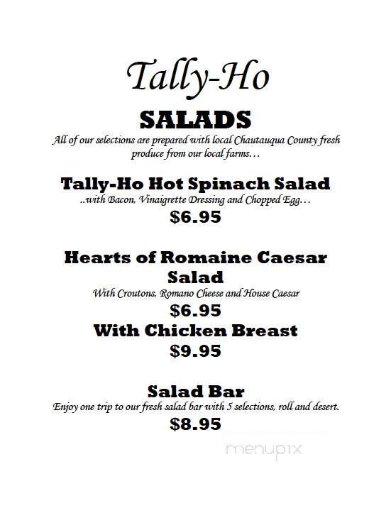 Tally Ho Restaurant - Chautauqua, NY