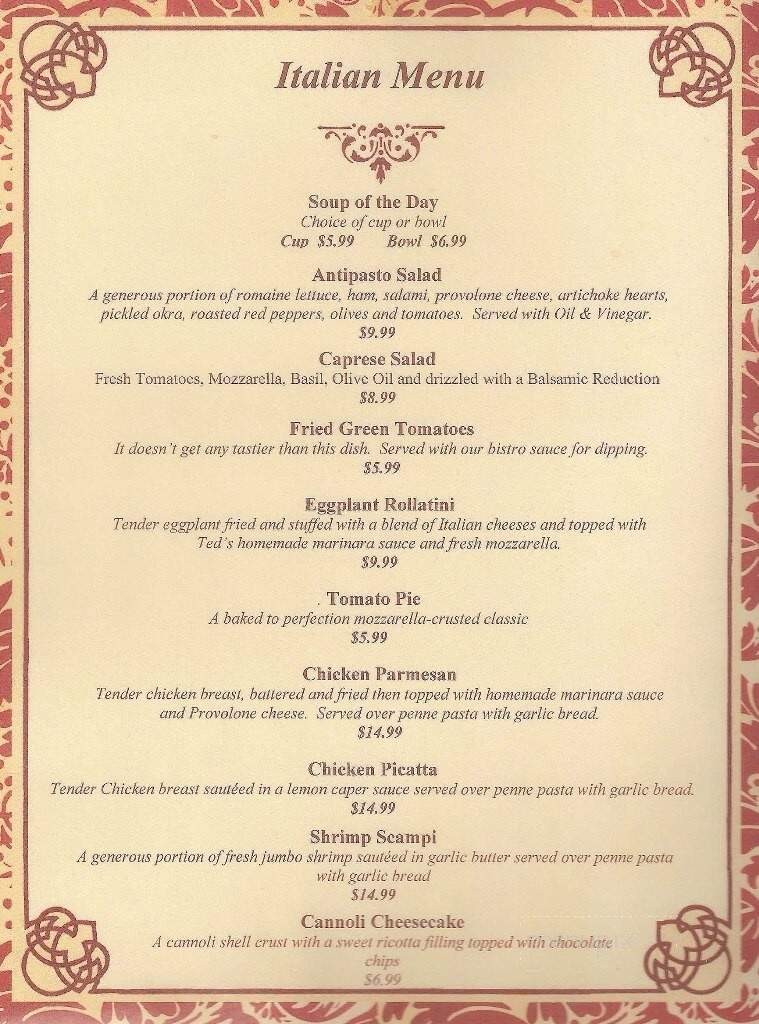 K-Rae's Waterway Bar and Grille - Murrells Inlet, SC menu_pic