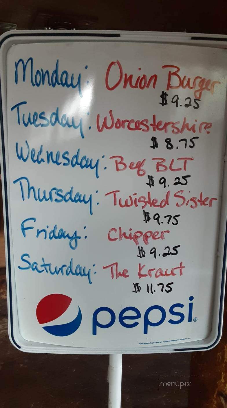PJ's Burger Barn - Woodruff, WI menu_pic