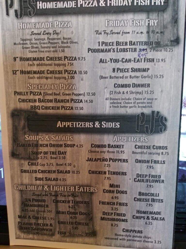 PJ's Burger Barn - Woodruff, WI menu_pic