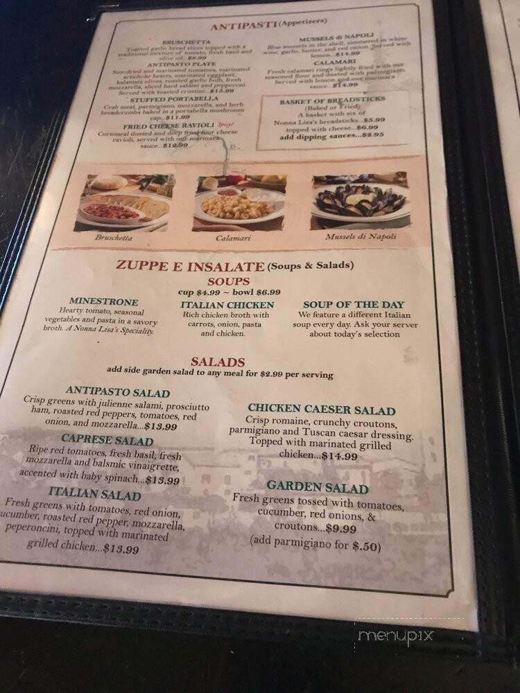 Nonna Lisa's Italian Restaurant - Mackinaw City, MI menu_pic
