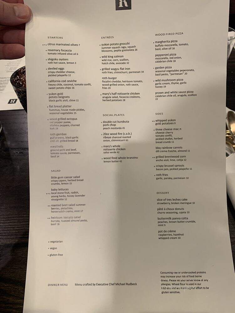Roth SocialHouse - Turlock, CA menu_pic