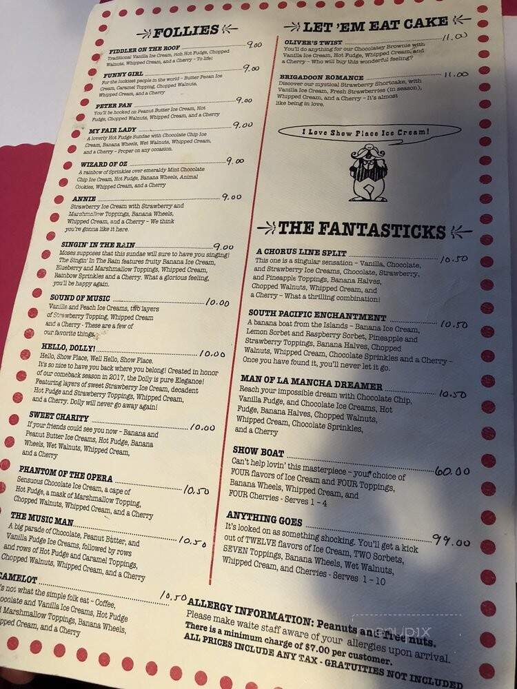 Show Place Ice Cream Parlour - Beach Haven, NJ menu_pic