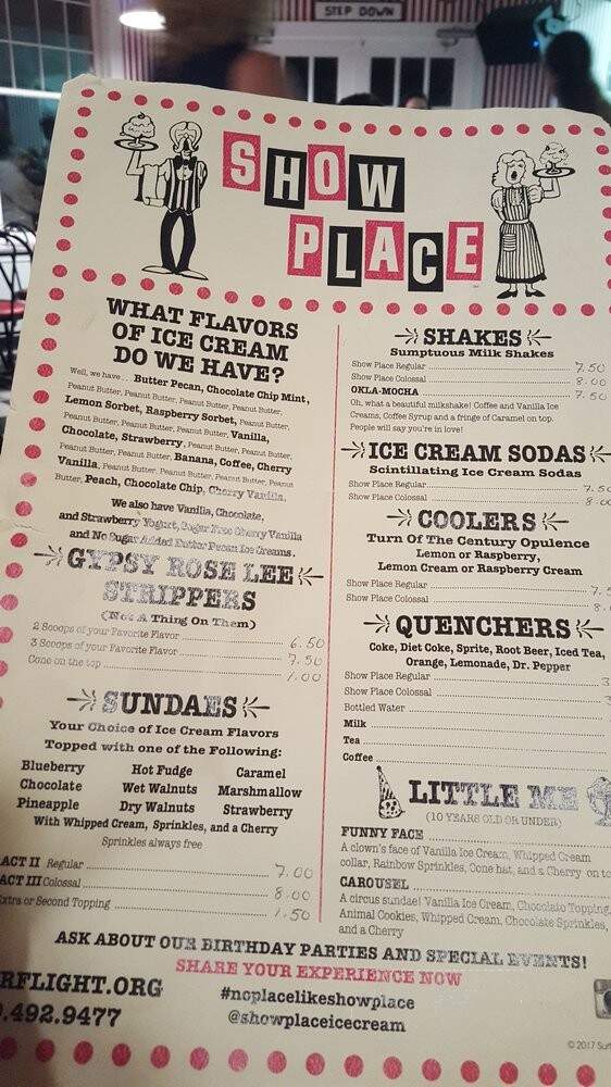 Show Place Ice Cream Parlour - Beach Haven, NJ menu_pic