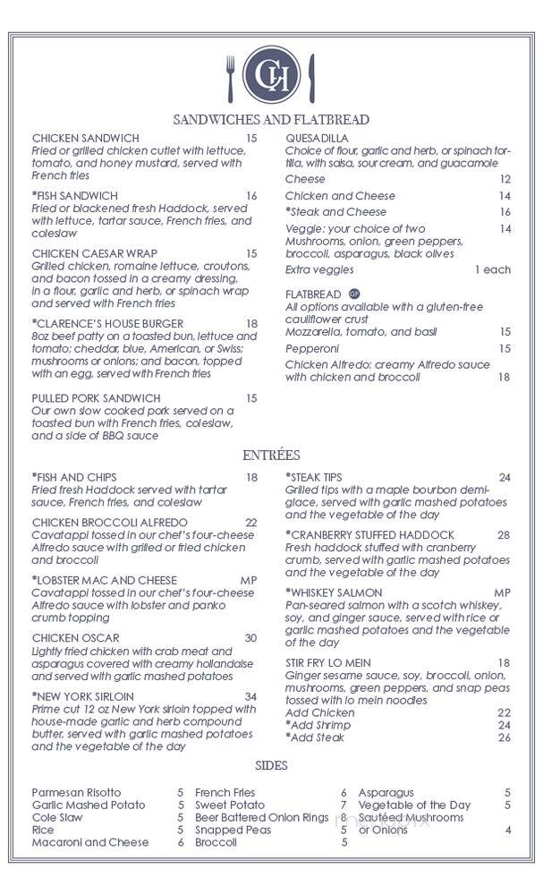 The Corner House - Center Sandwich, NH menu_pic