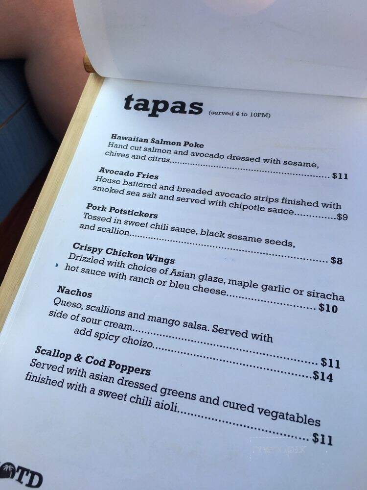 Spot on the Dock - Burlington, VT menu_pic